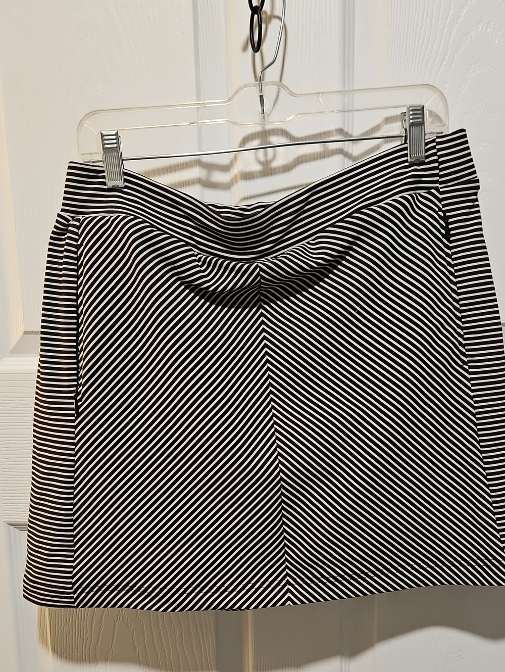 Talbots Black and White Striped Skort